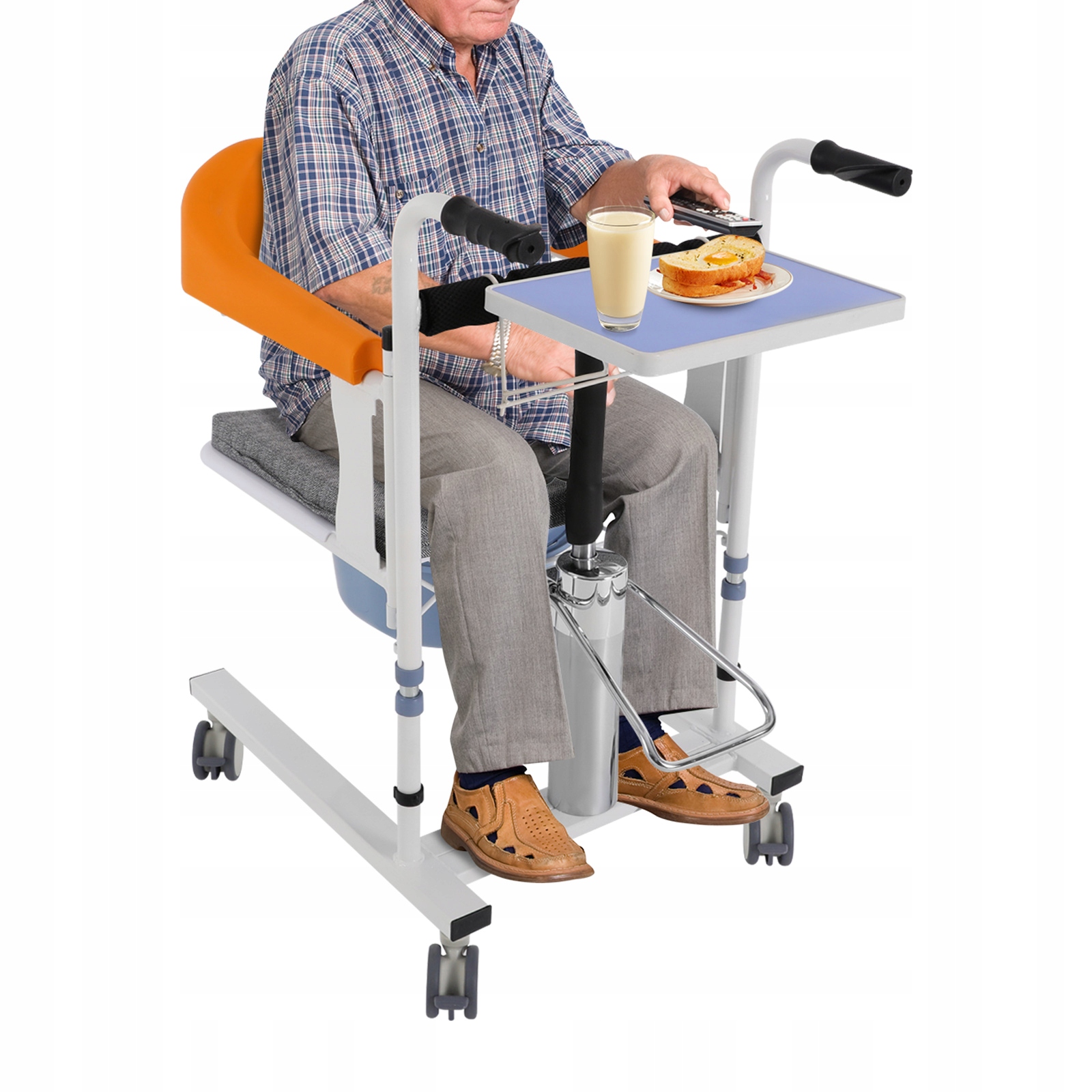 Wózek Podnośnik Dla Pacjenta 100KG Hydrauliczny Regulowany 76-94CM Obrót 180°
