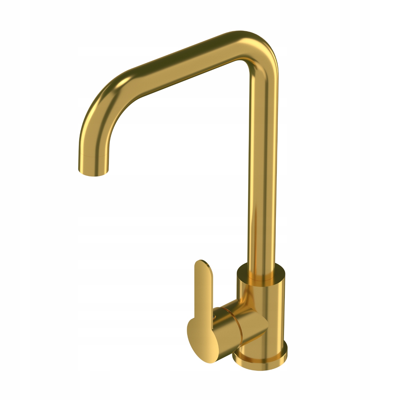 Kuchynská Batéria Do Umývadla, Kohútik Vysoký, Zaoblený, Steel Brúsený, Zlatá