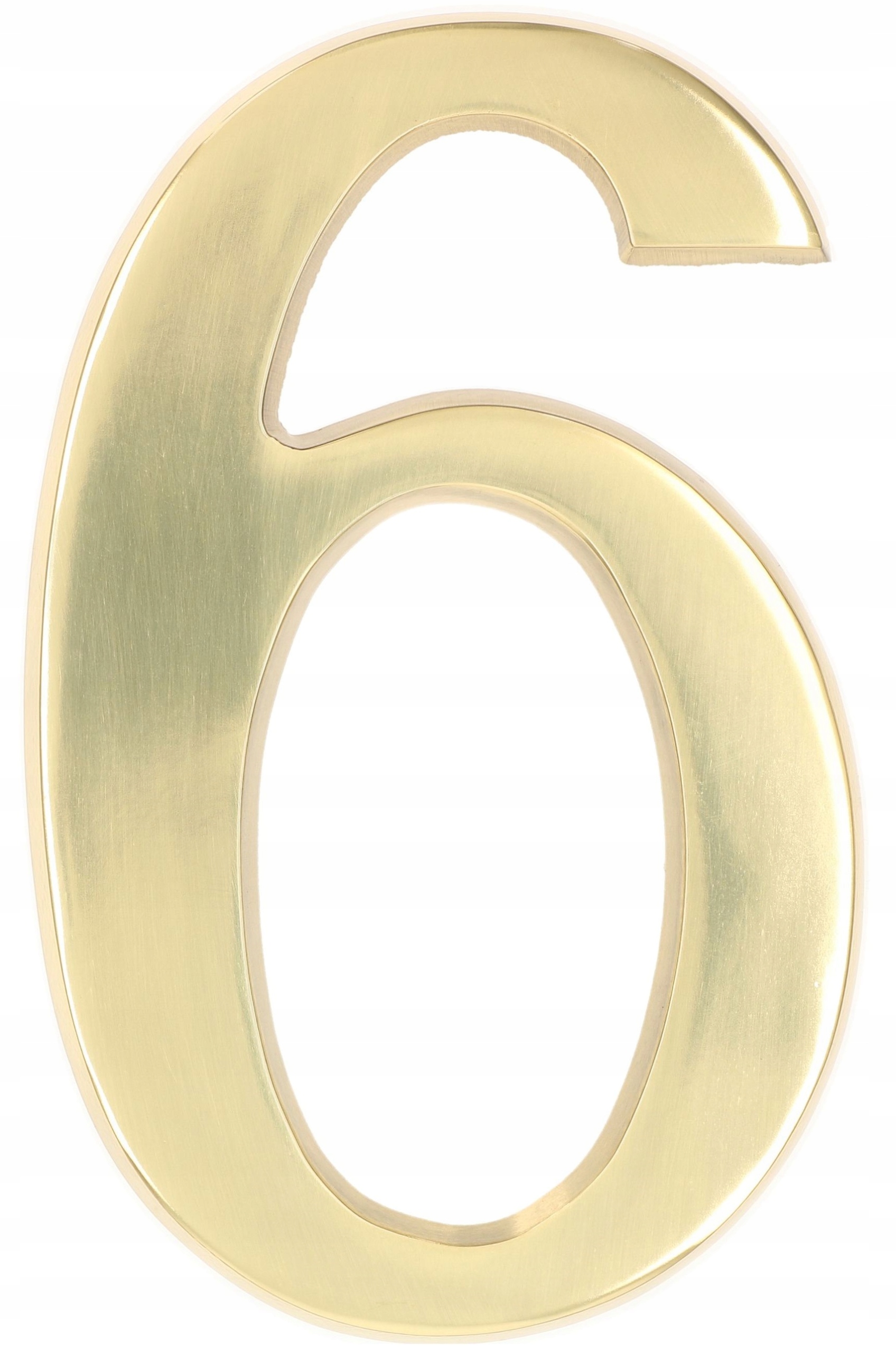 Cyfra mosiężna numer na dom 20cm "6" Szerokość produktu 12 cm