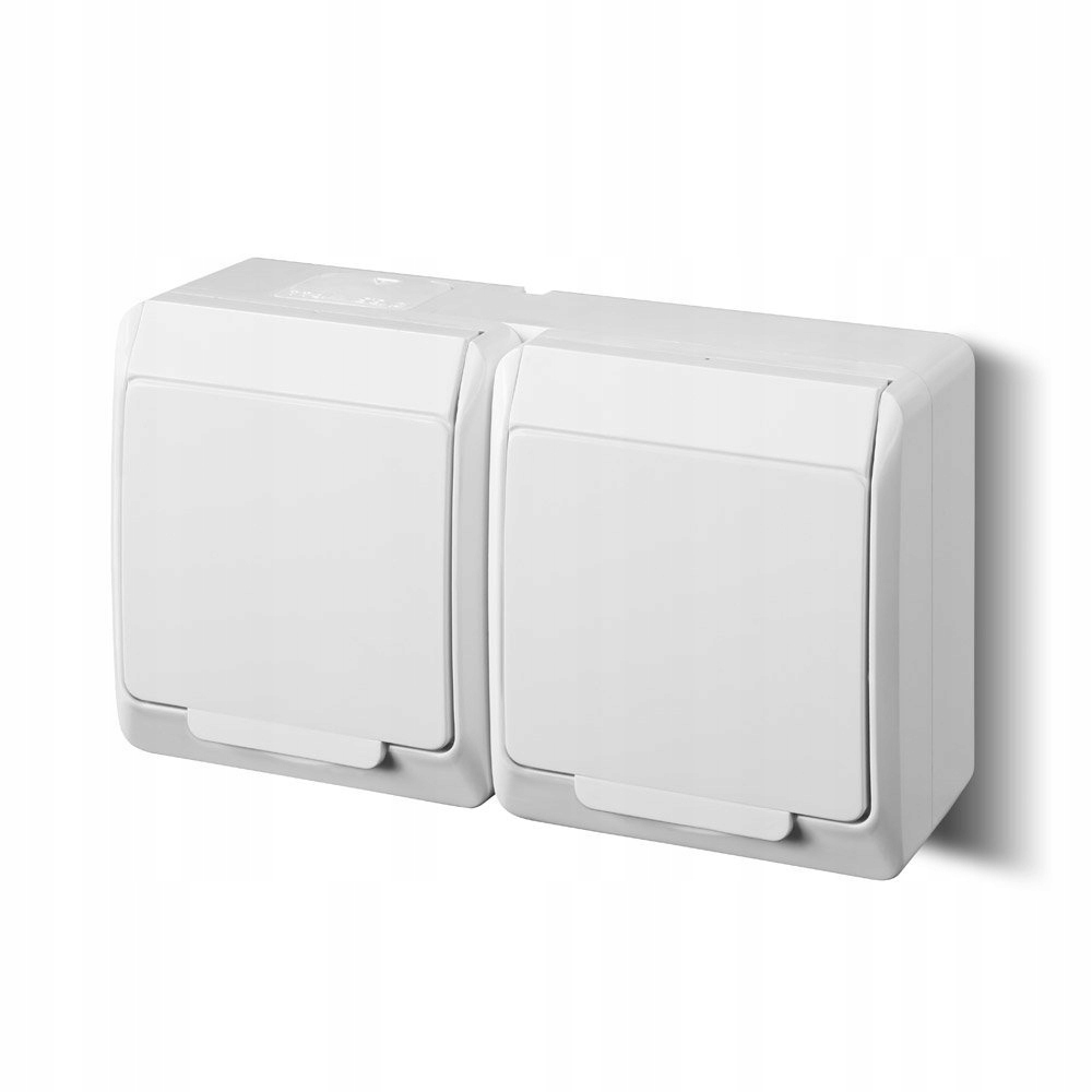 

Hermes Gniazdo podwójne z/u Schuko 16A IP44 białe