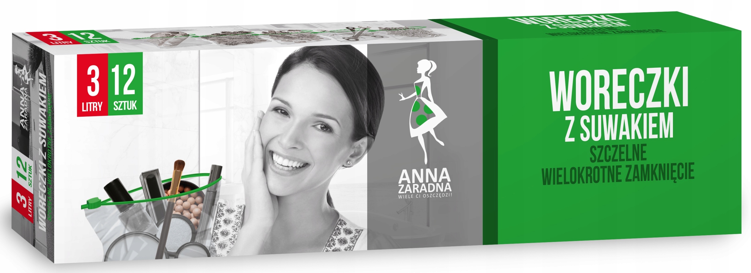 

Woreczki Domowe Z Suwakiem 3L Wielorazowe 12szt