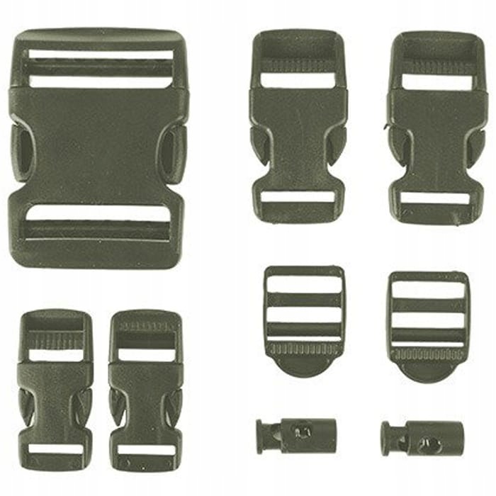 Zestaw klamer do ładownic plecaków pasów nośnych 101 Inc. 9 szt. Od Green