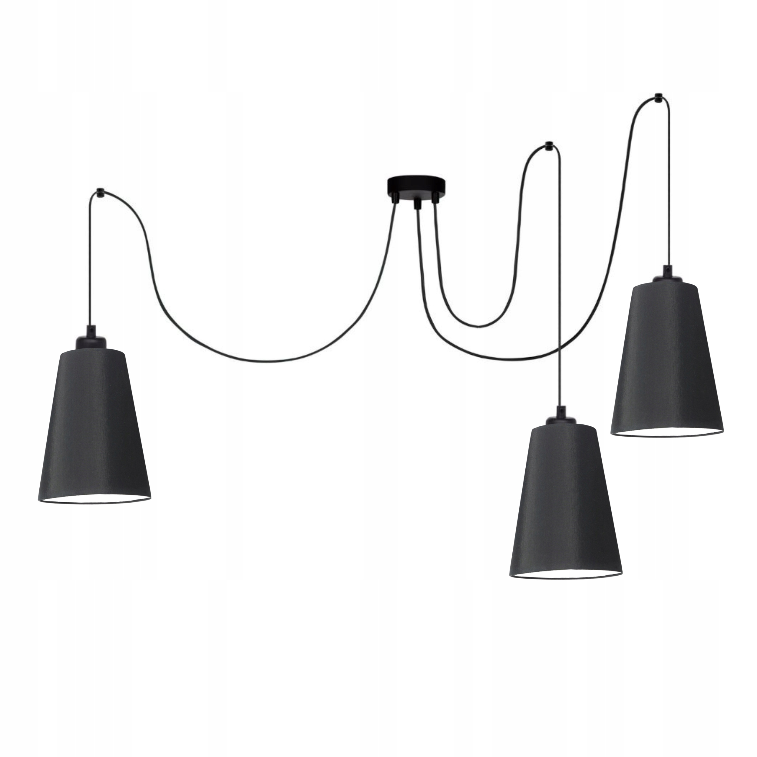 Závěsná Stropní Lampa Stínidlo Kužel Barvy E27 Pavouk 3-bodová