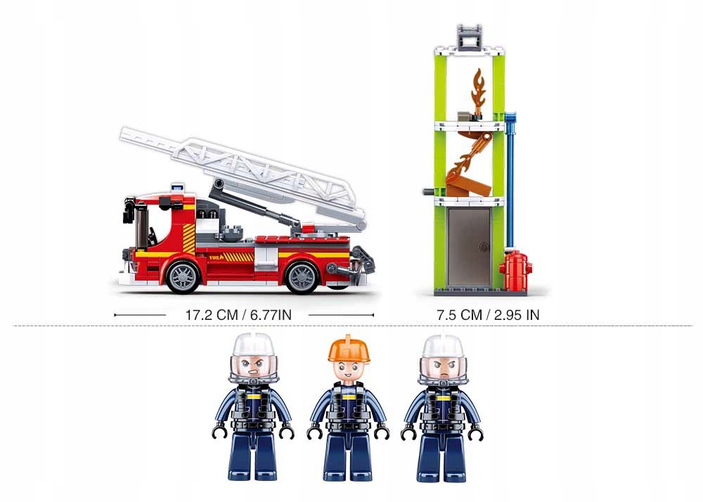 KLOCKI SLUBAN WÓZ STRAŻACKI Typ klocki konstrukcyjne