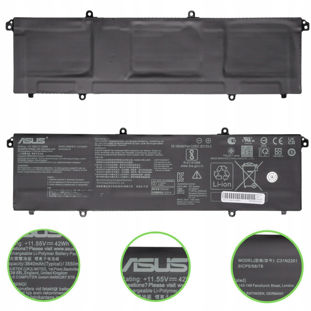 Originál Batéria Asus C31N2201, 0B200-04260000