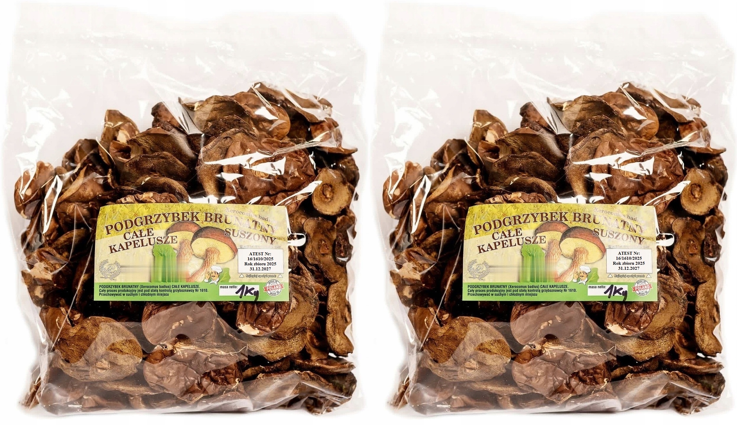 Podhoubek Klobouky 10kg Nová Sbírka 2025 Polský Atest lesní sušené houby