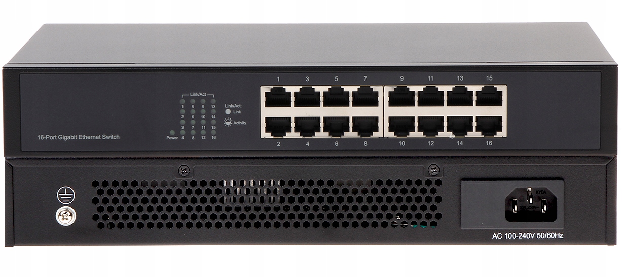 Switch 16 portový Gigabitový nespravovatelný Dahua PFS3016-16GT Port