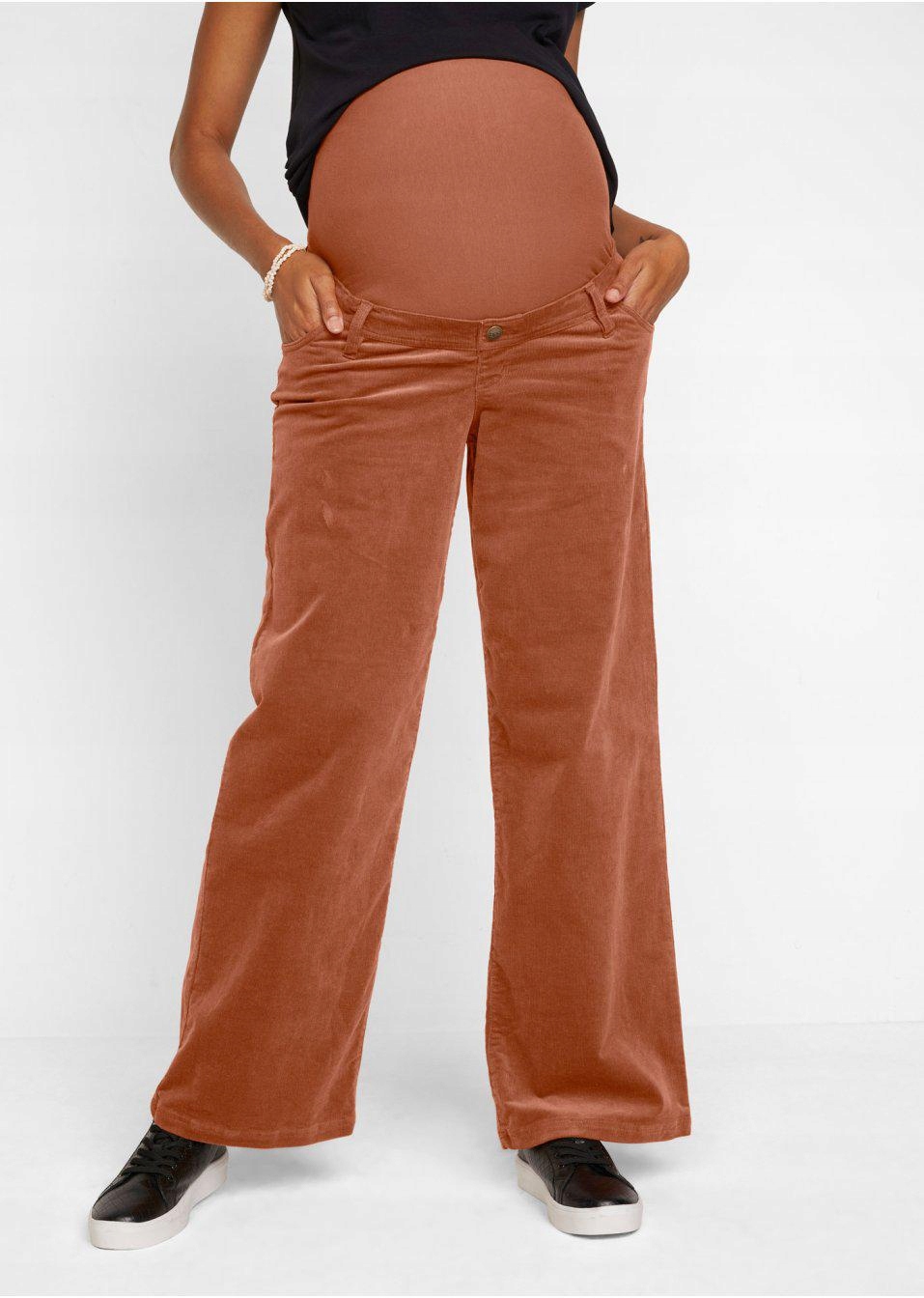 BONPRIX _SM 2P3 SZTRUKSOWE SPODNIE CIĄŻOWE _/ 44 Rozmiar 44