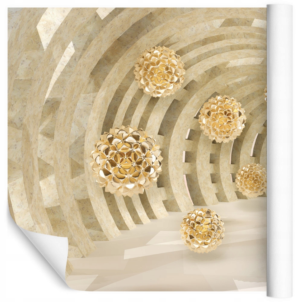 Fototapeta 3D koule v tunelu abstrakce 270x405
