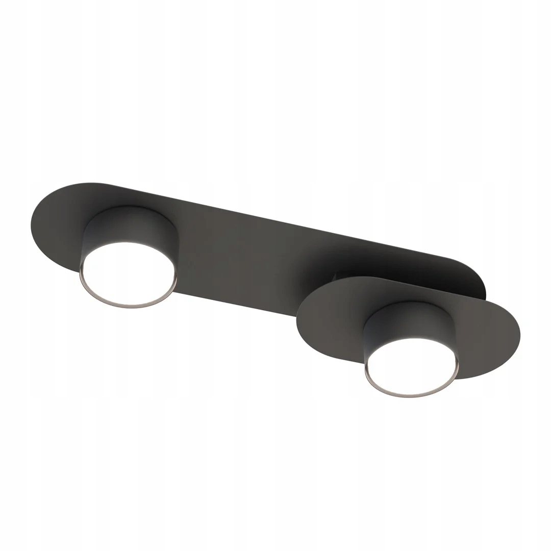 Emibig Stropná lampa Stilo čierna, minimalistická 2xGX53 12W