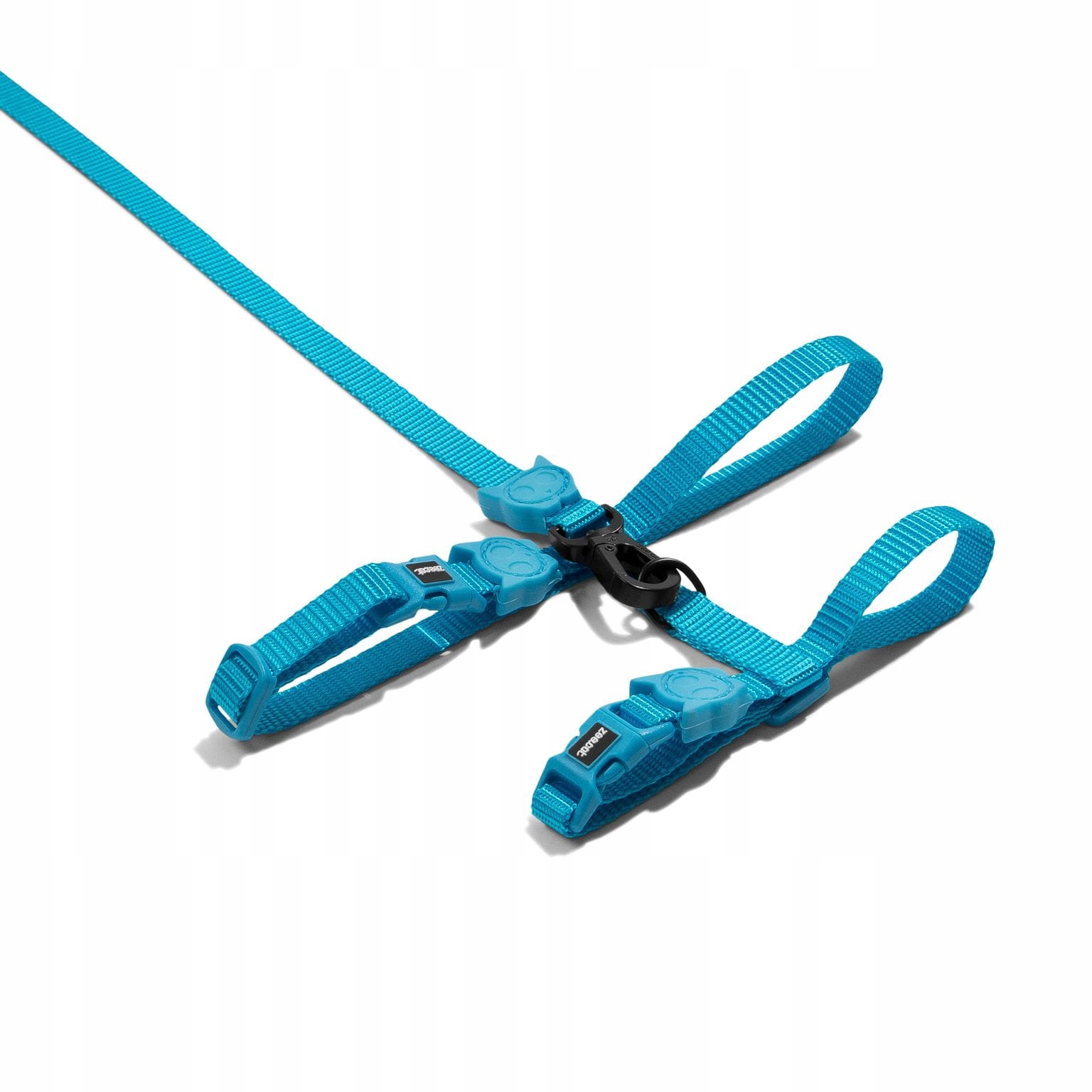 Levně Postroj a vodítko pro kočky Ultimate Blue ZeeCat