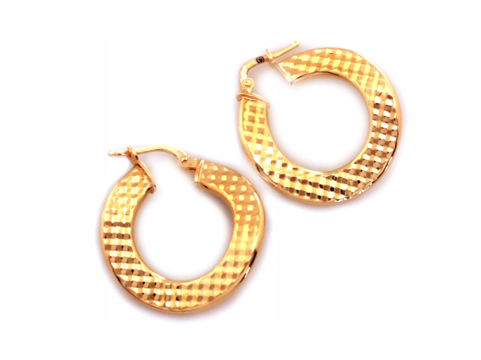 Stříbrné náušnice 925 pozlacené kruhy široké 4.08 g bez kamenů jako dárek