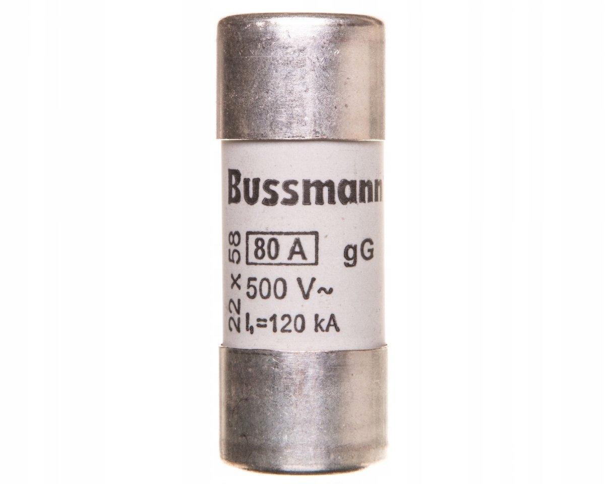 

Wkładka cylindryczna 22x58mm 80A gG 500V Ac C22G80