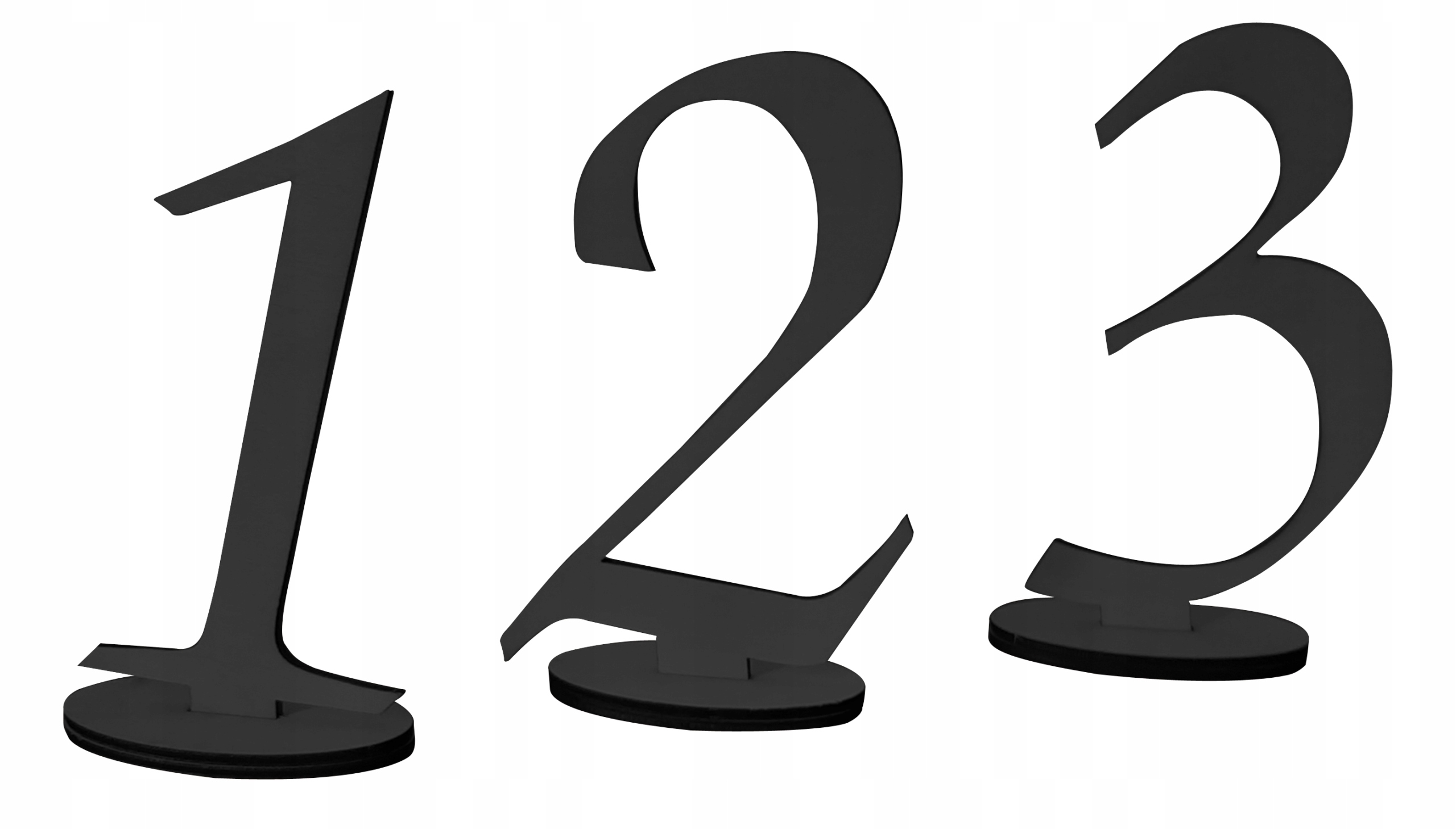 

Numery na Stoliki Czarne Ślub Wesele Urodziny