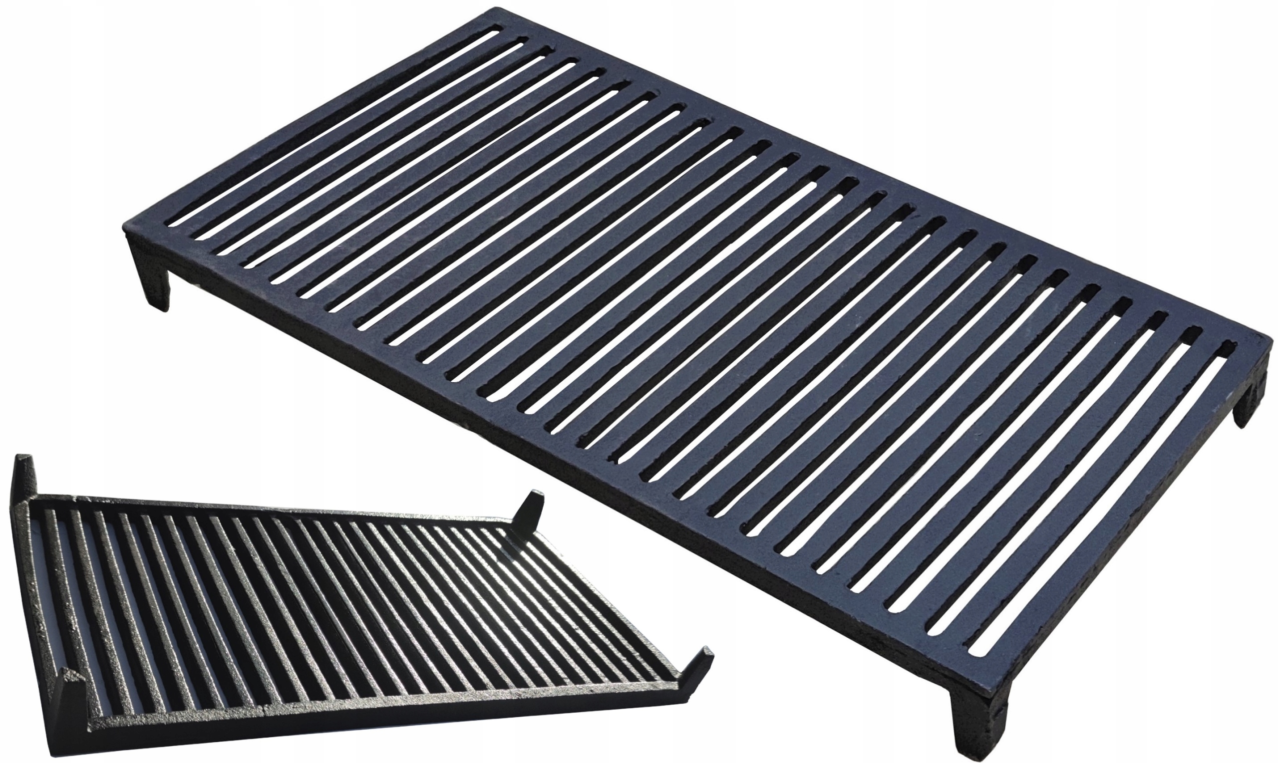 Ruszt żeliwny kominkowy ruszt pieca grill 53x28 CM Waga 9,3KG Grubość 1,8CM