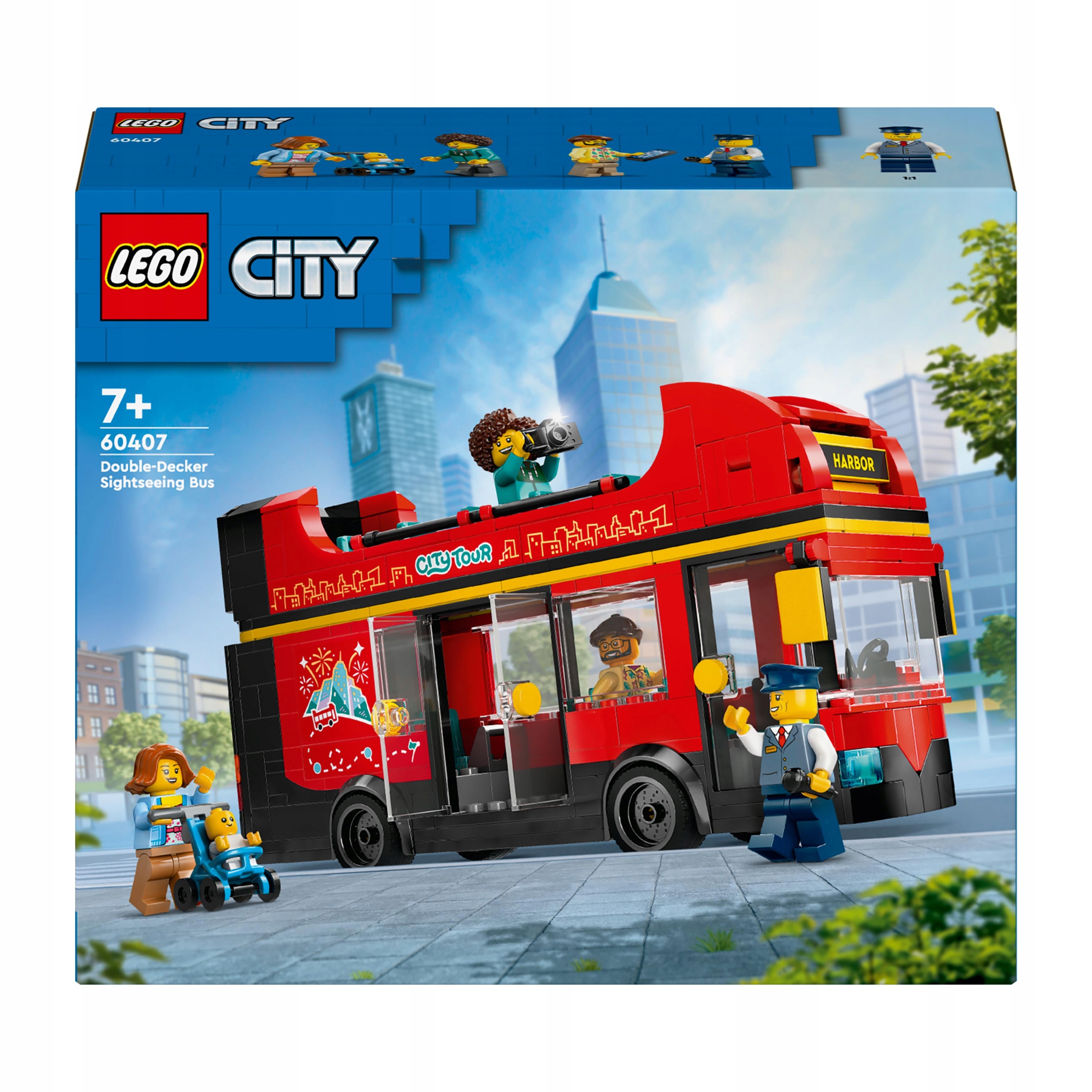 LEGO City 60407 Czerwony, piętrowy autokar, samochód, auto