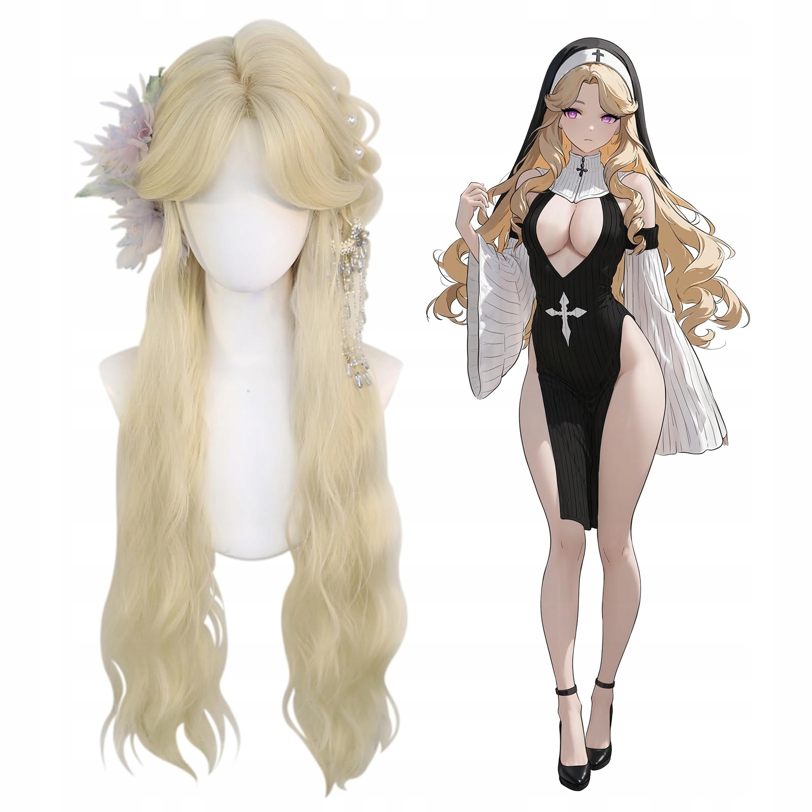 Koruraclub Dámská paruka Anime Cosplay Lolita Vlasy Halloween