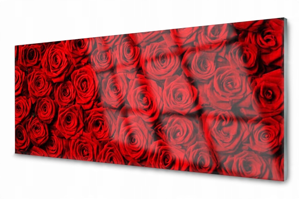 

Panel szklany do kuchni Dekor Róże 125x50