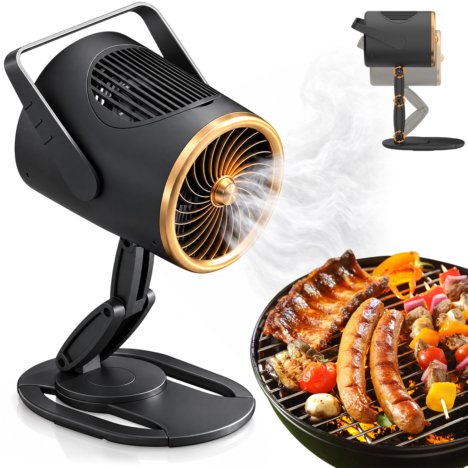 Stolní Odsavač Par Mini Přenosný Odsavač Par Akumulátor 3 Rychlosti
