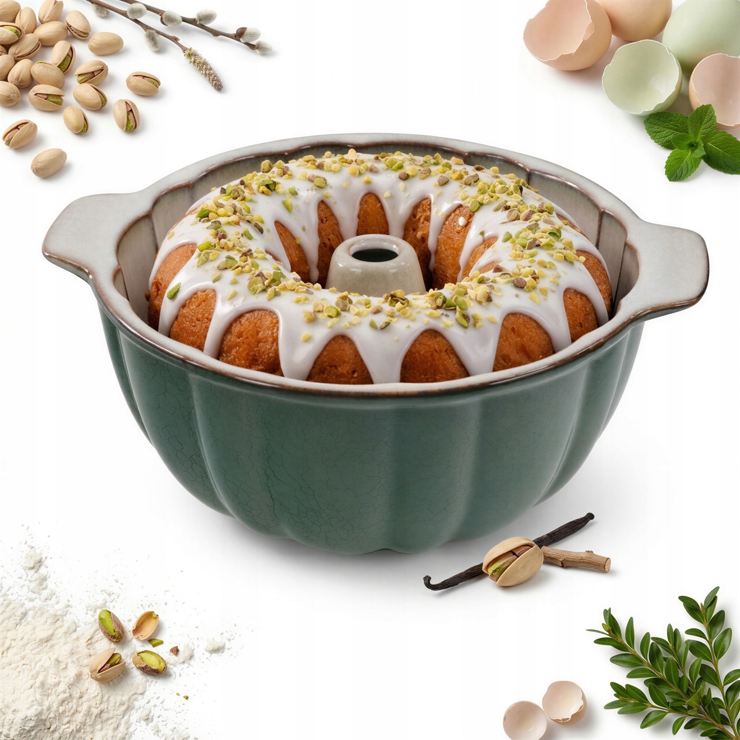 Forma Na Pečení Velikonoční Bábovky Forma S Komínem Keramická Velká 2.5L