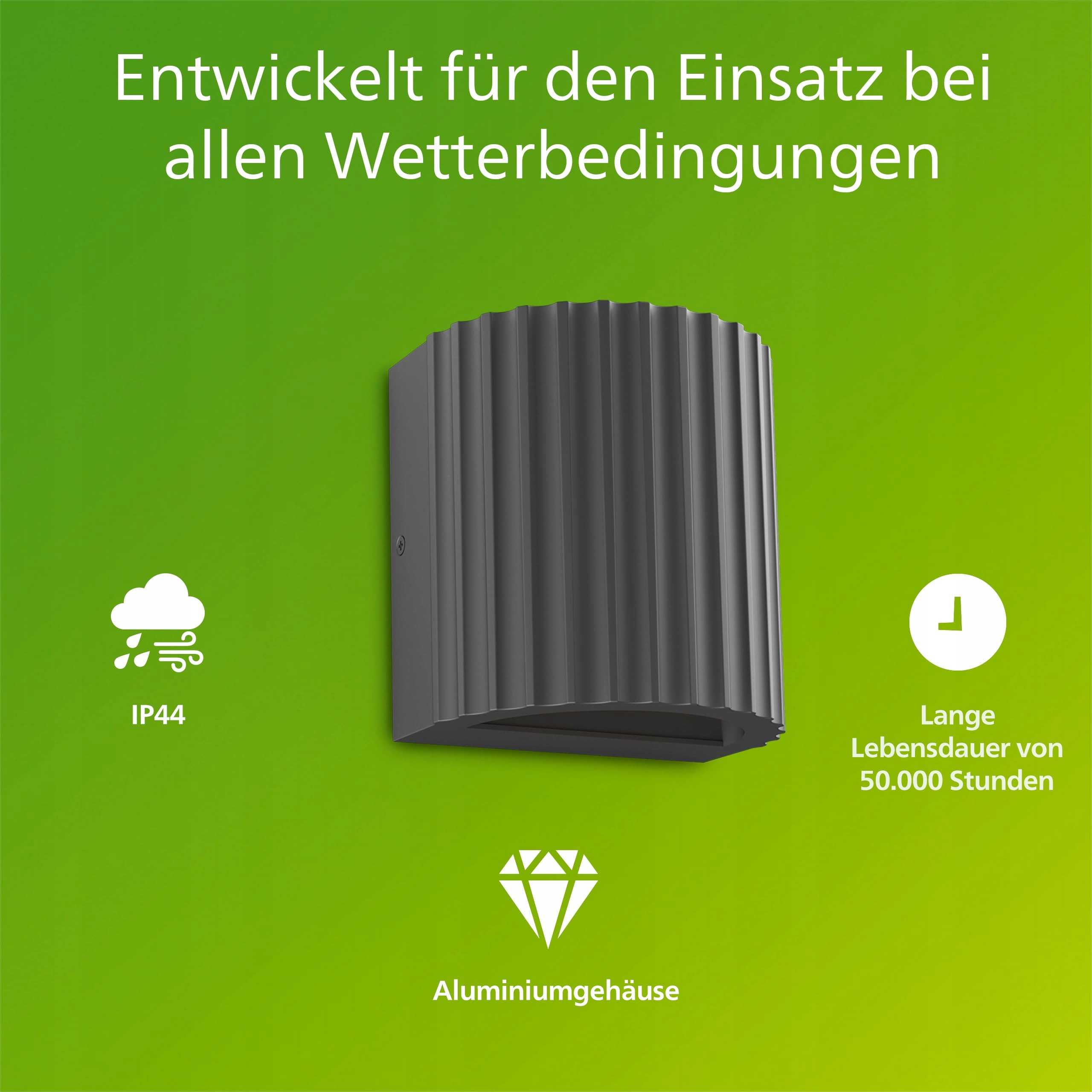 PHILIPS Lampa Zewnętrzna LED 800lm 2700K IP44 Aluminiowa Anthrazitgrau — miniatura 2