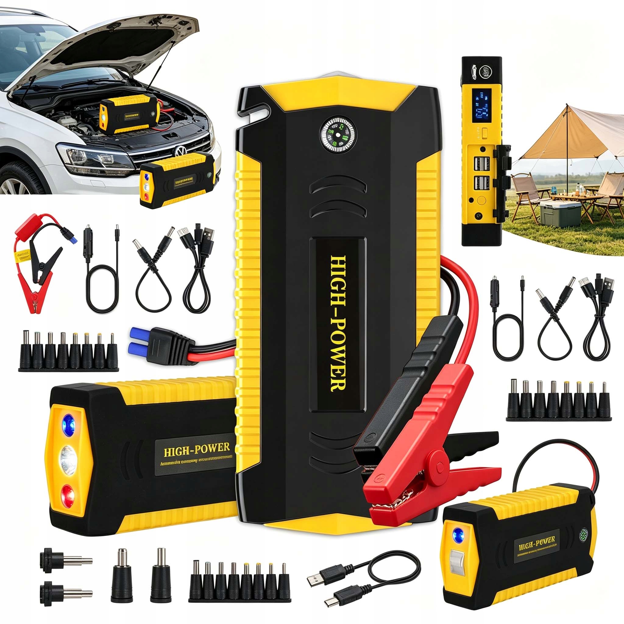 Boosterové Štartovacie Zariadenie Jump Starter 6000MAH Powerbank S Led 12V