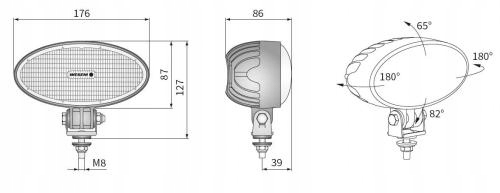 CRV1J.56001 - Светодиодная рабочая лампа 5500lm, кабель WESEM HSQ