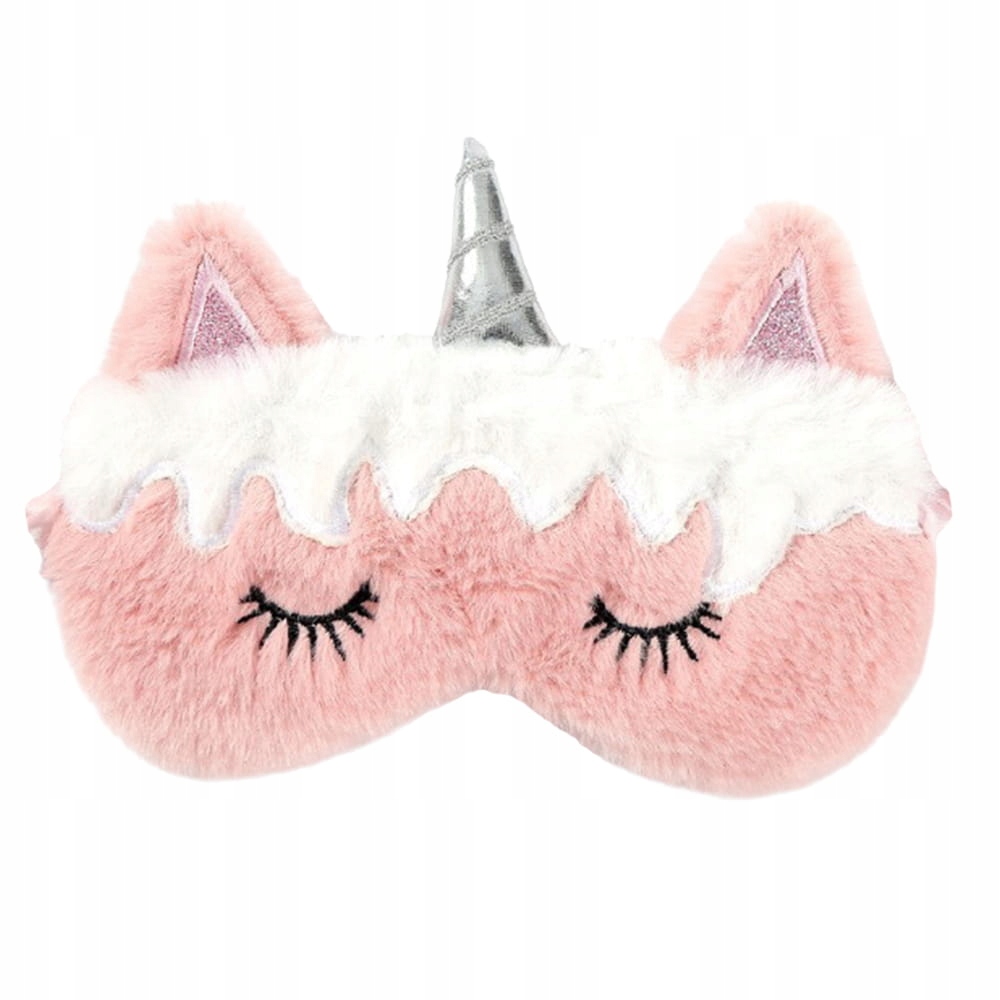 Opaska na oczy do spania jednorożec - pink Maska
