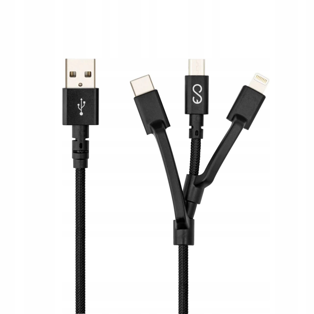KABEL W OPlocie EPICO 3w1 1,2 m 9915111300013, czarny