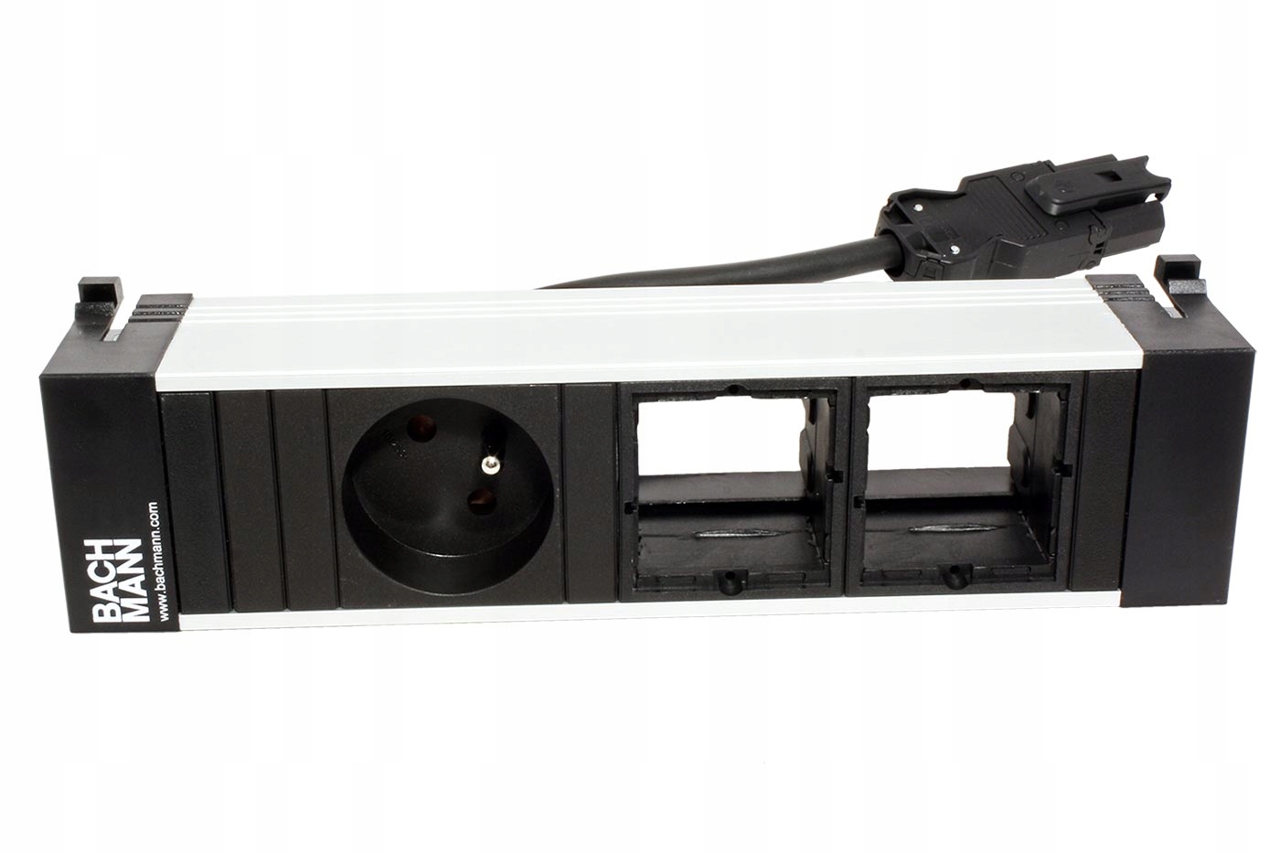 Bachmann Systém Power Frame, box pro 3 moduly, 1x zásuvka Cz, 2x volné