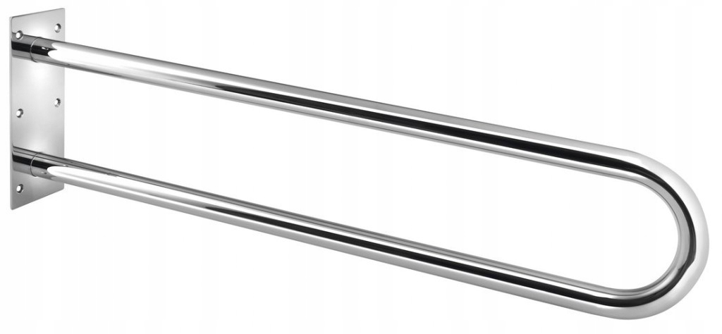 Handicap oporné pevné madlo tvar U 813, nerez lesk (XH540) /ka/