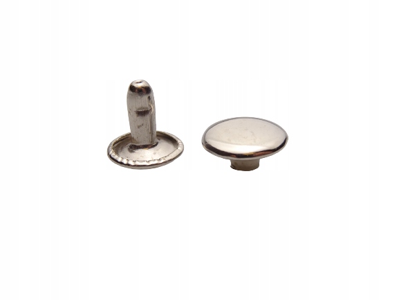 Nity zbitki kaletnicze dwustronne 10 mm Lux srebrny 100 sztuk