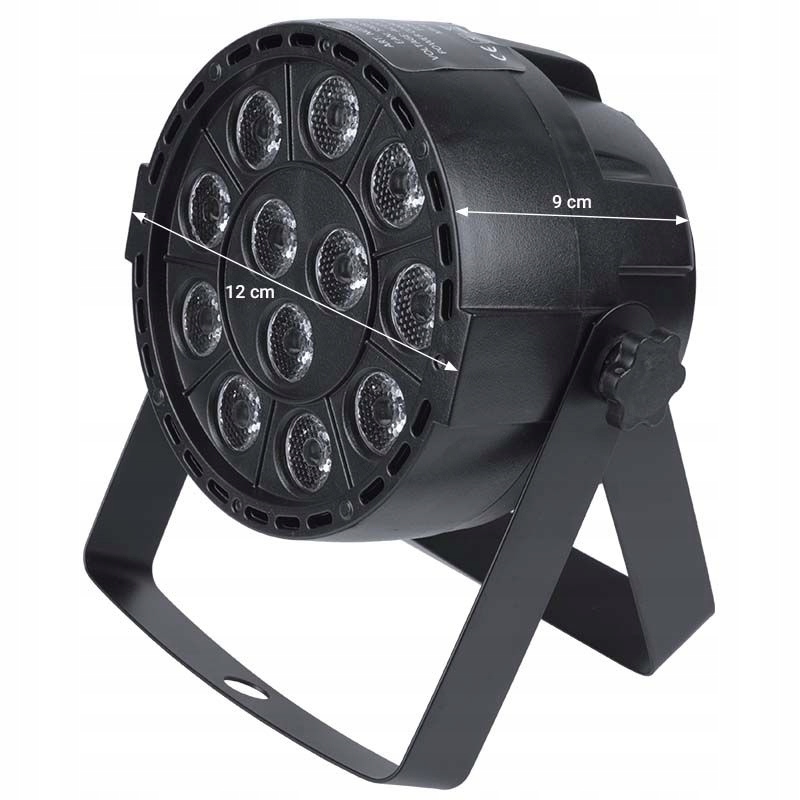 REFLEKTOR PROJEKTOR DYSKOTEKOWY KOLOROFON PAR LED LAMPA DISCO RGBW + PILOT Model P12