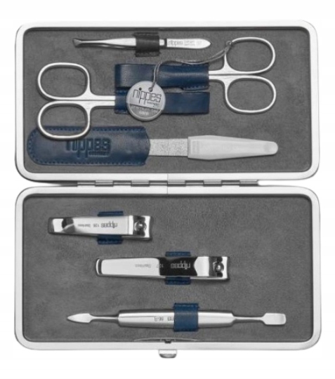 Nippes Solingen Luxusní manikúra 7dílná Vintage modrá 1 ks