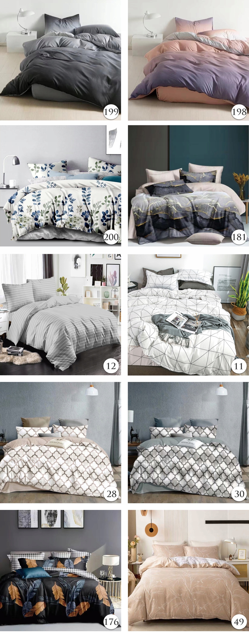 KOMPLET POŚCIELI DWUSTRONNEJ 200x220 + 2x POSZEWKI Liczba elementów w zestawie 3 części