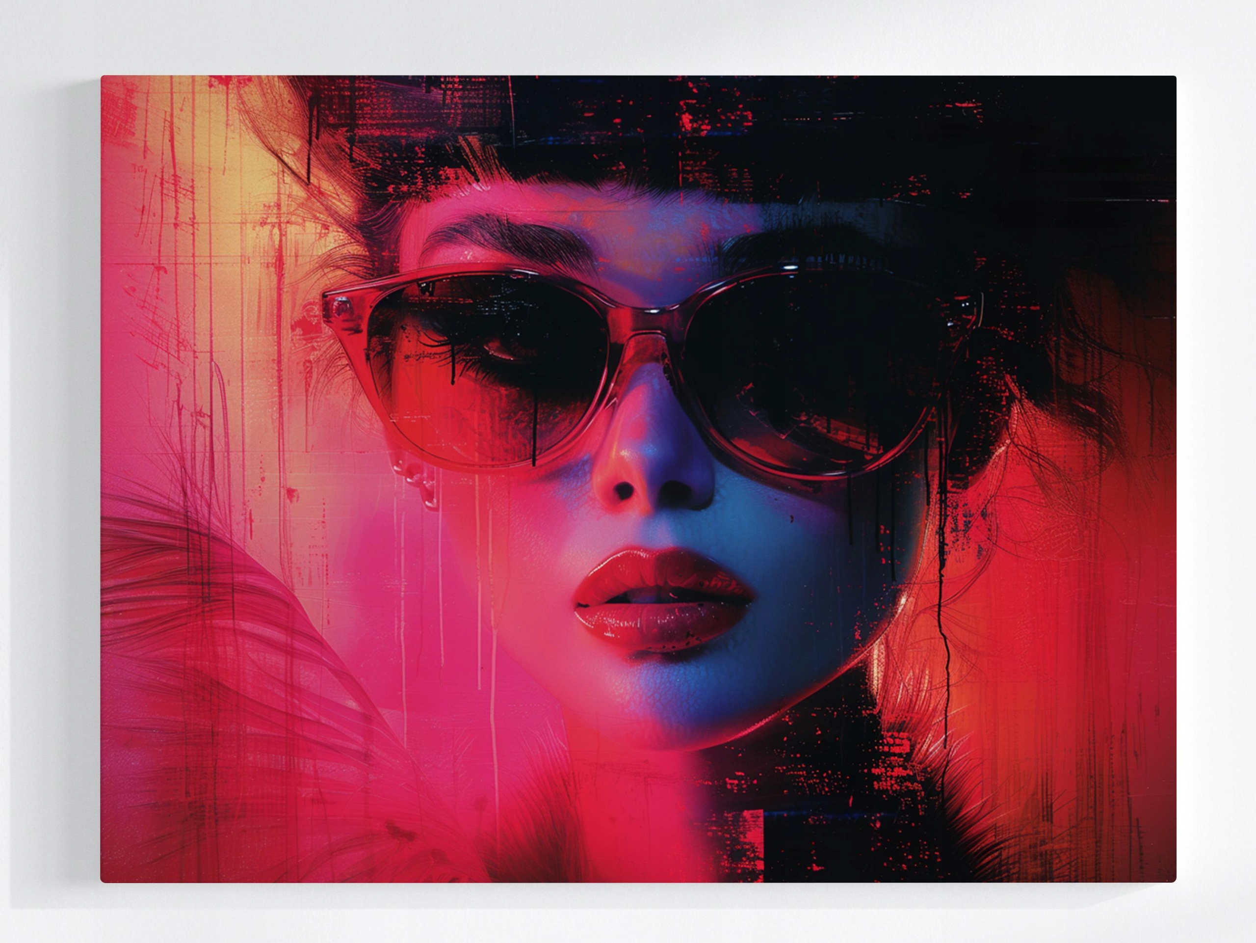 Obraz Na Plátně Canvas Portrét Žena Glamour Fashion Neon Urban 80x60