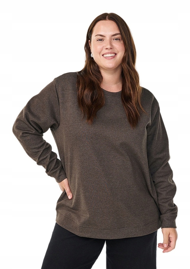 Zizzi Klasická Hnědá Jednobarevná Mikina 061A 56