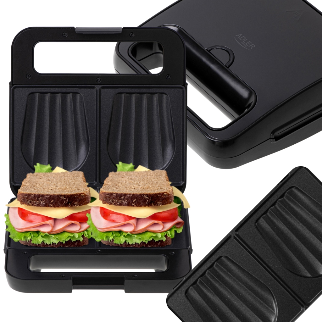 Opiekacz Do Kanapek Toster Grill Panini Sandwich Powłoka Non-stick 1200W