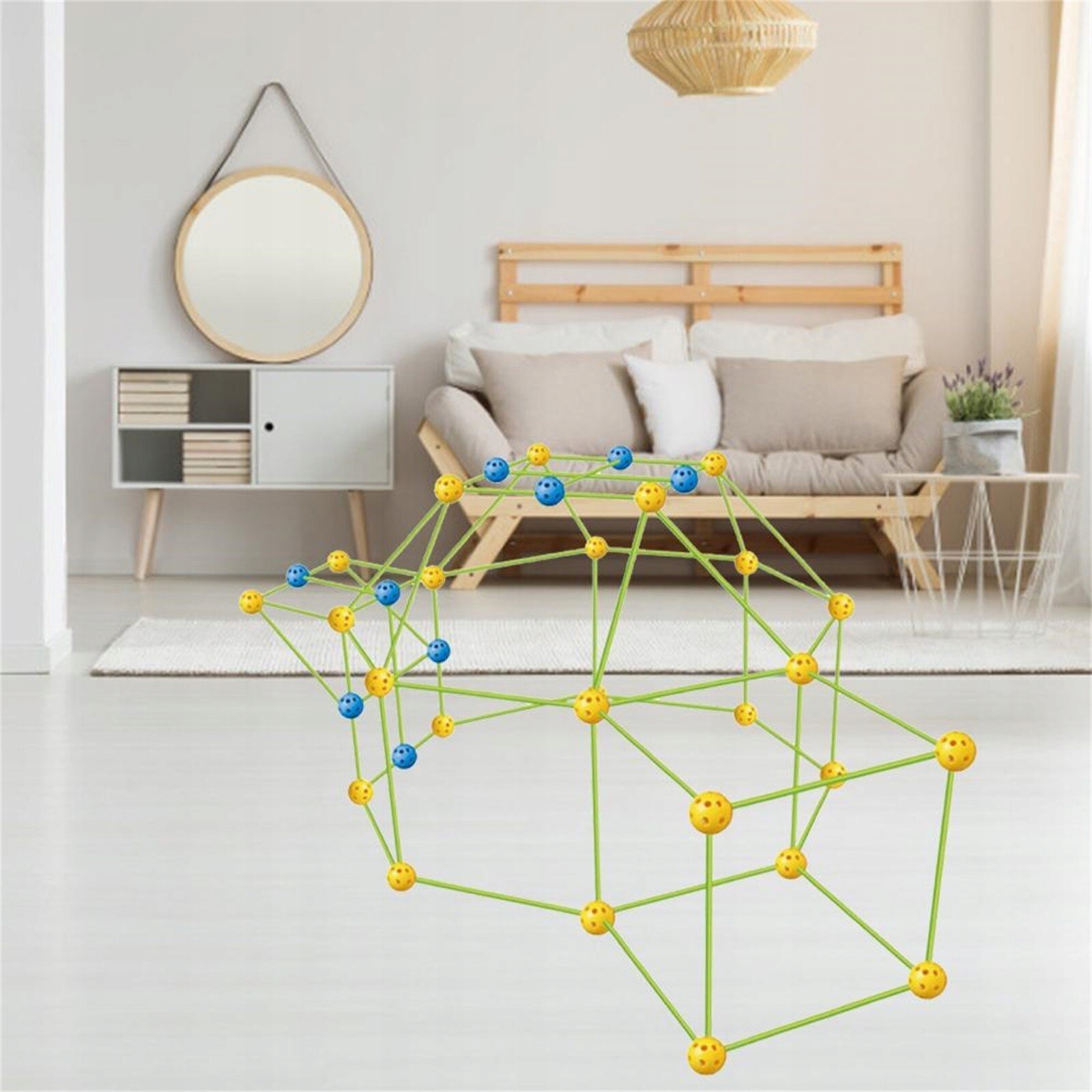 ZESTAW DO BUDOWANIA FORTÓW BAZA NAMIOT RURKI KULKI Marka bez marki