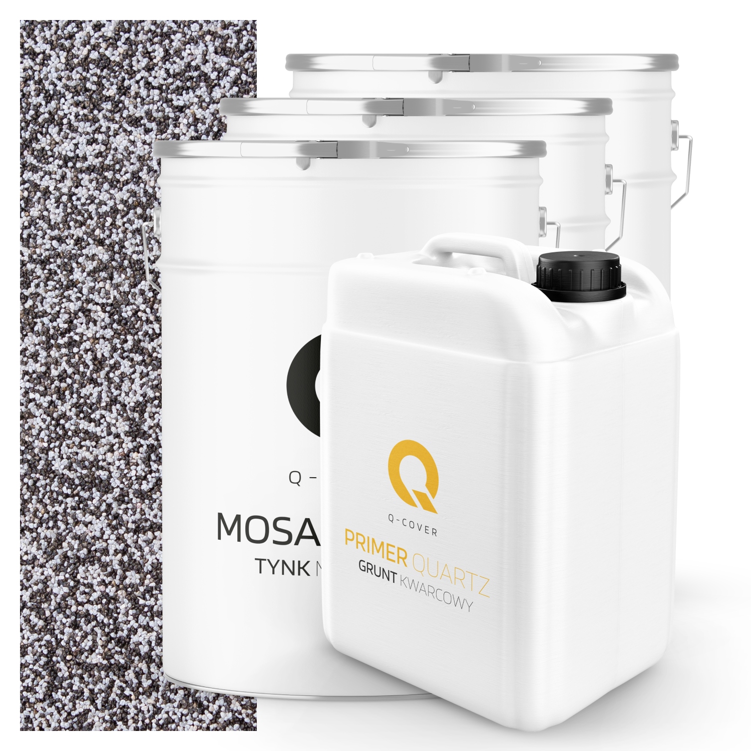 Mozaiková Omítka Šedá Tmavá M41 Pryskyřičná Ozdobná Vnější 3x 25KG Zemina