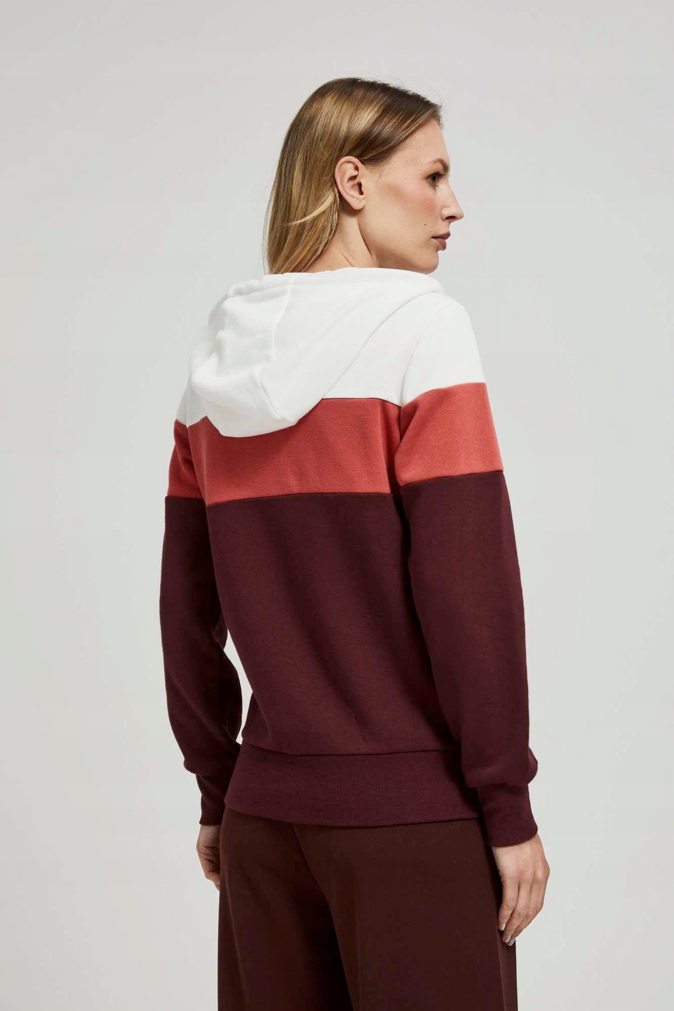 Bluza z kapturem S od MOODO Kolor brązowy