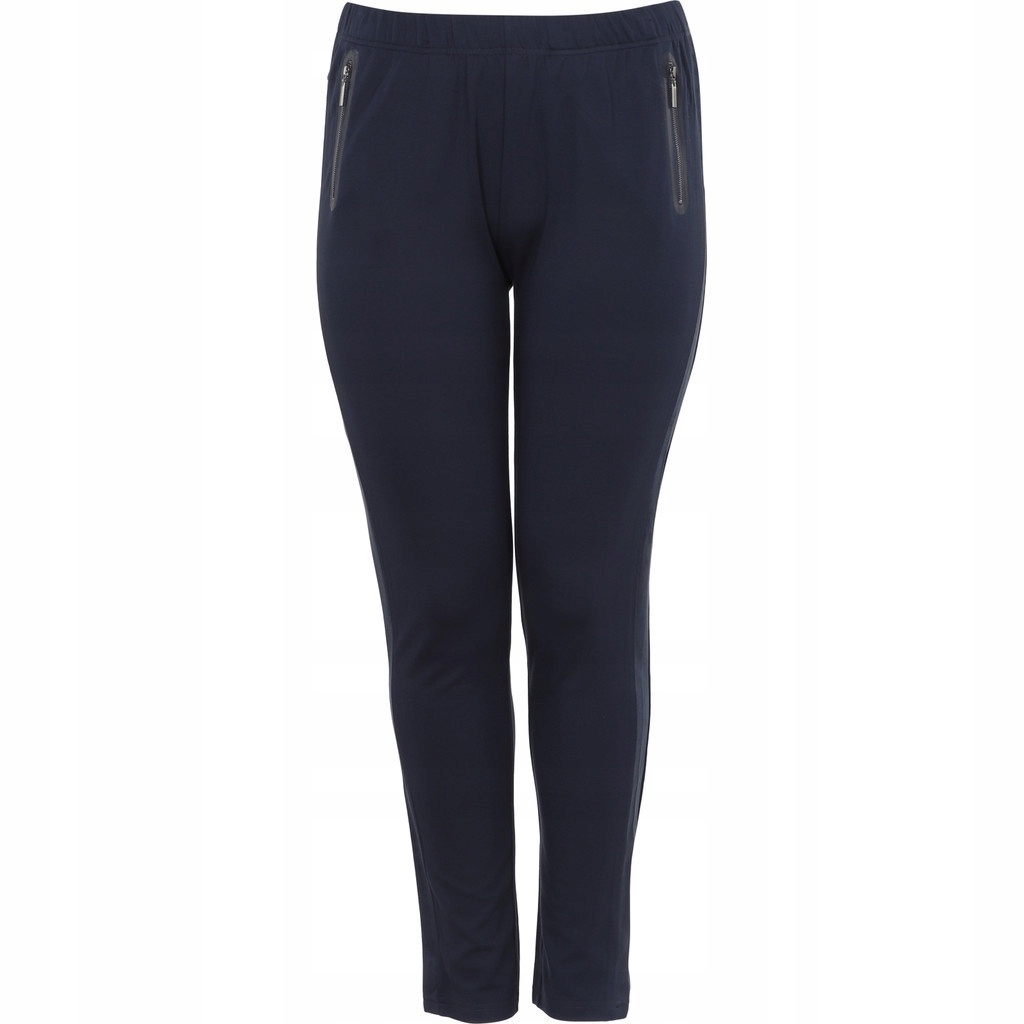 Plus Size Chalou Pletené Tmavě Modré Teplákové Kalhoty C247 60