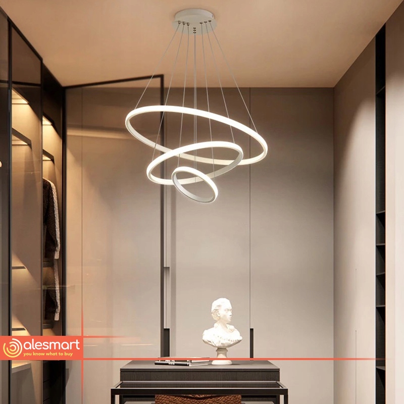 Lampa wisząca LED 20+40+60 76W Zewnętrzny 3 RING Liczba punktów światła 3