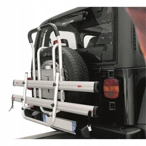 BAGAŻNIK ROWEROWY PERUZZO STELVIO ALU NA KOŁO ZAPASOWE SUV 4x4 na 2 ROWERY
