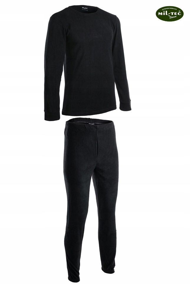 BIELIZNA Polar BLUZA KALESONY Komplet BW Czarny 3X Marka Mil-Tec