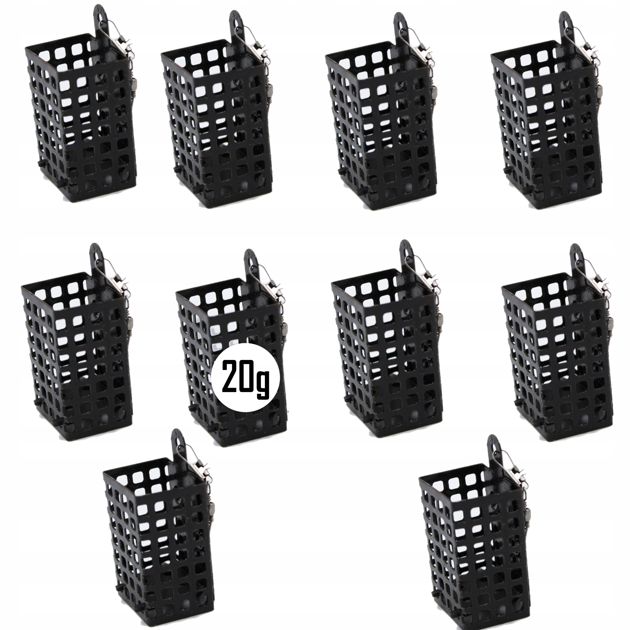 

10szt x 20g Zestaw Koszyczków Zanętowych Z Dnem