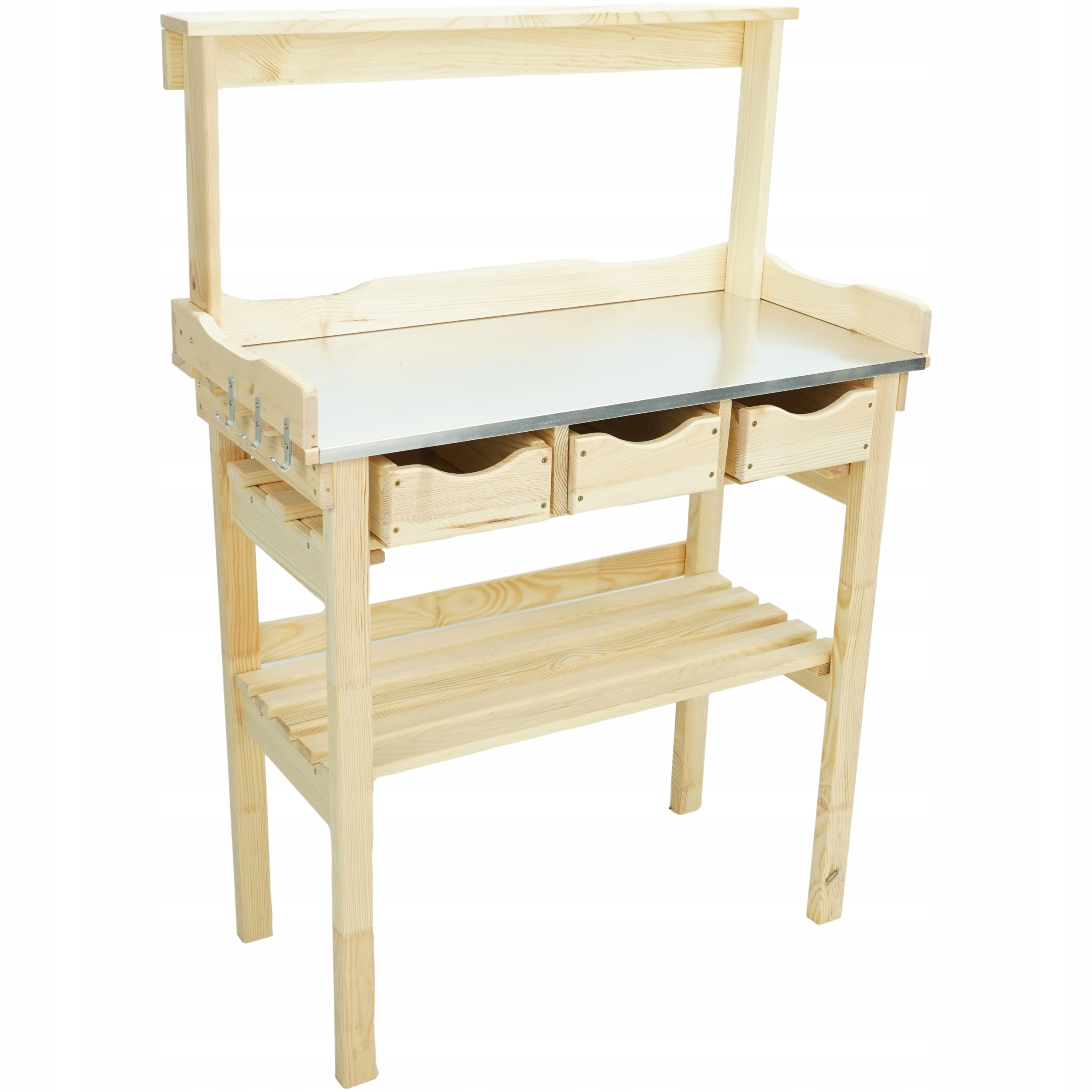 STOLIK DO PRZESADZANIA KWIATÓW OGRODNICZY GRILLOWY OGRODOWY Z SZUFLADAMI