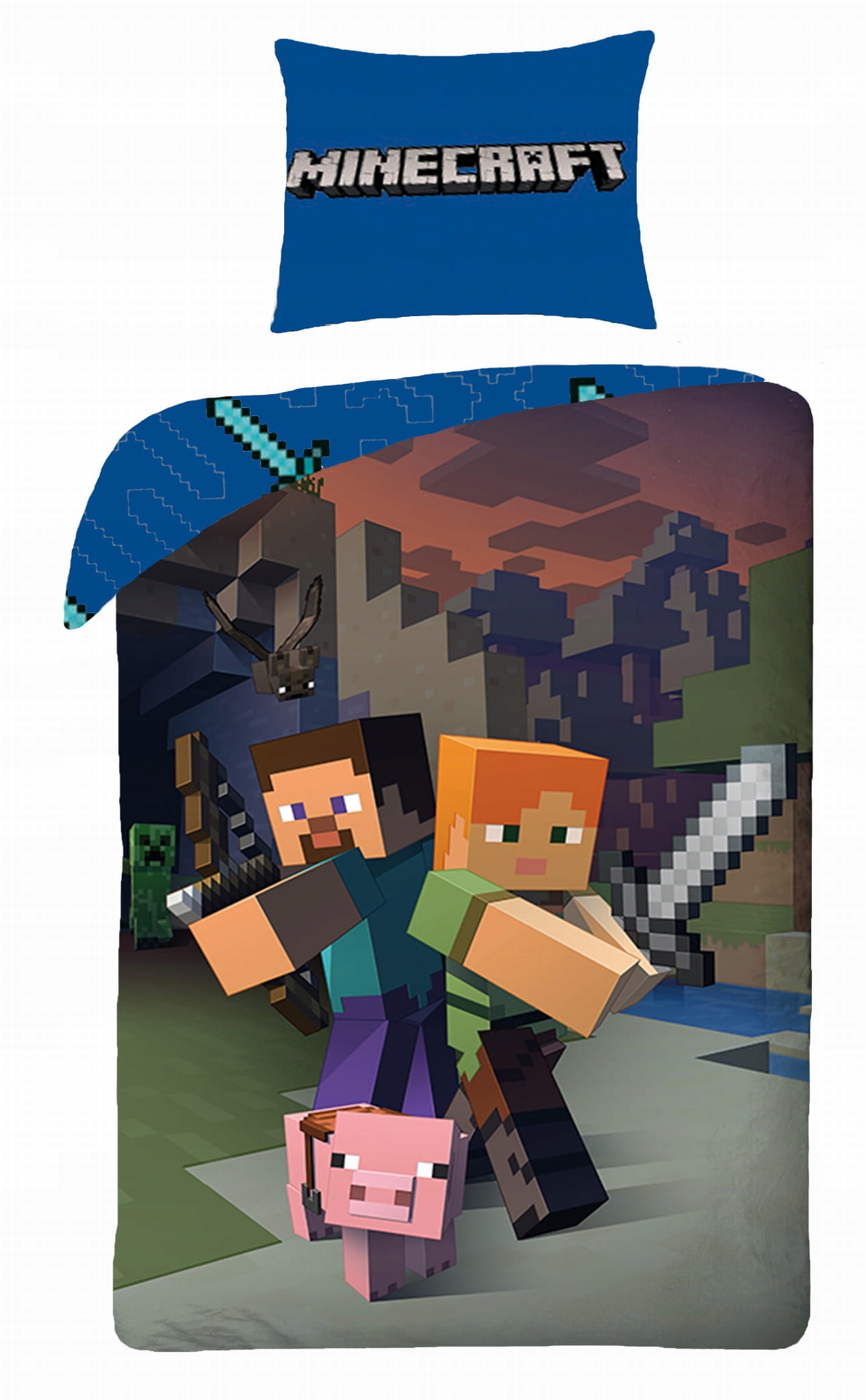 

Pościel Minecraft Kilof Tnt Steve Creeper 140x200