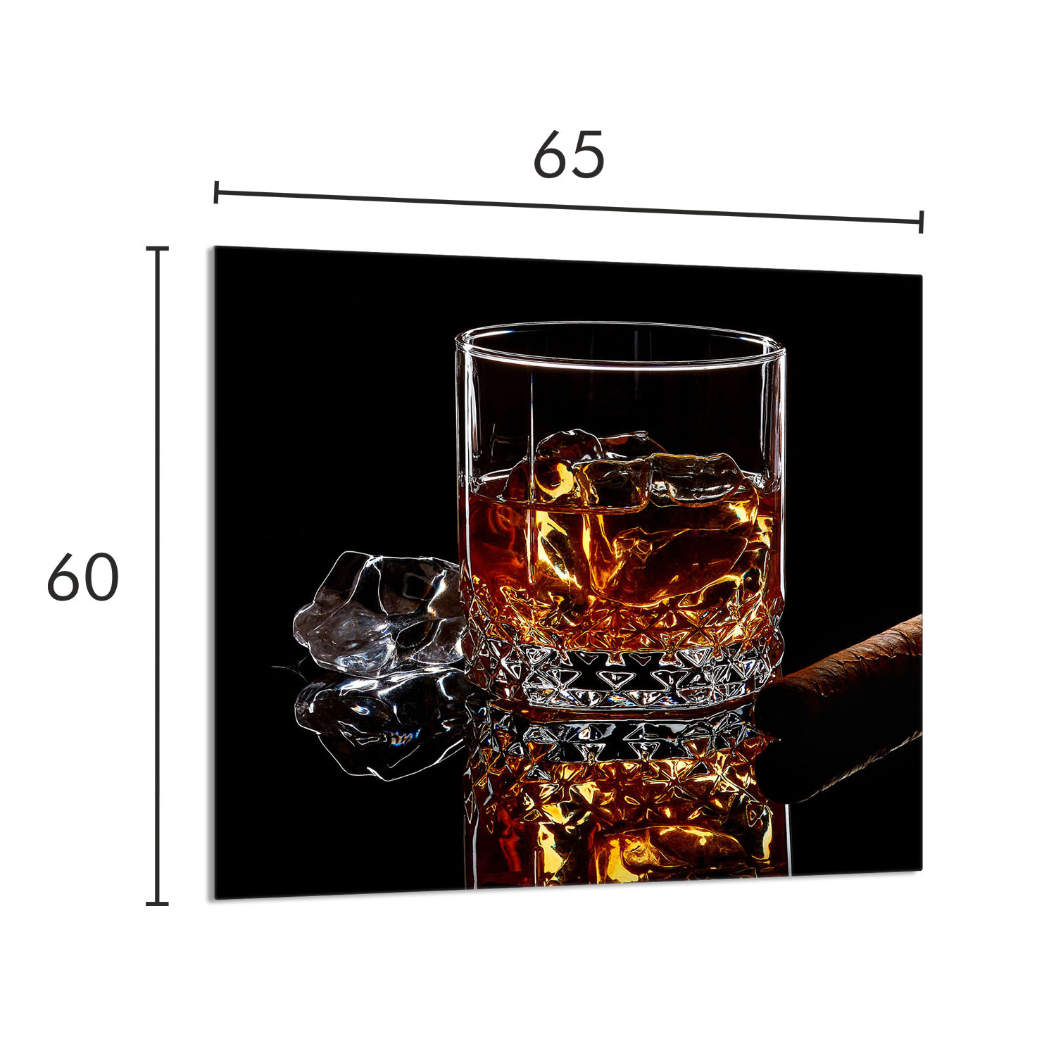 

Panel Szklany Do Kuchni 65x60 Whisky