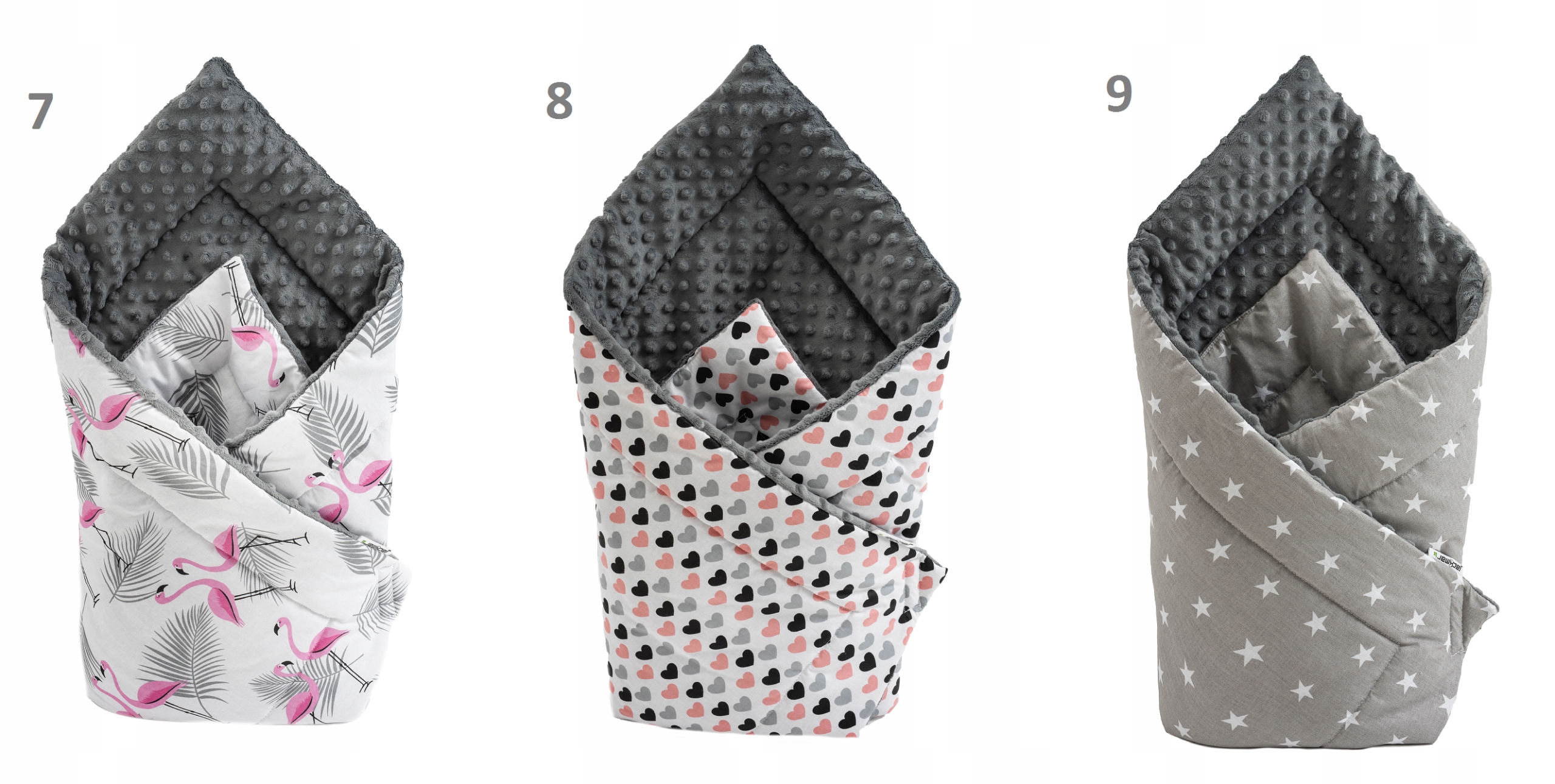 Rożek Becik Kocyk dwustronny Bawełna Minky Materiał bawełna